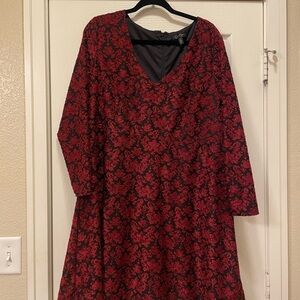 Jessica Simpson Red and Black Floral Dress